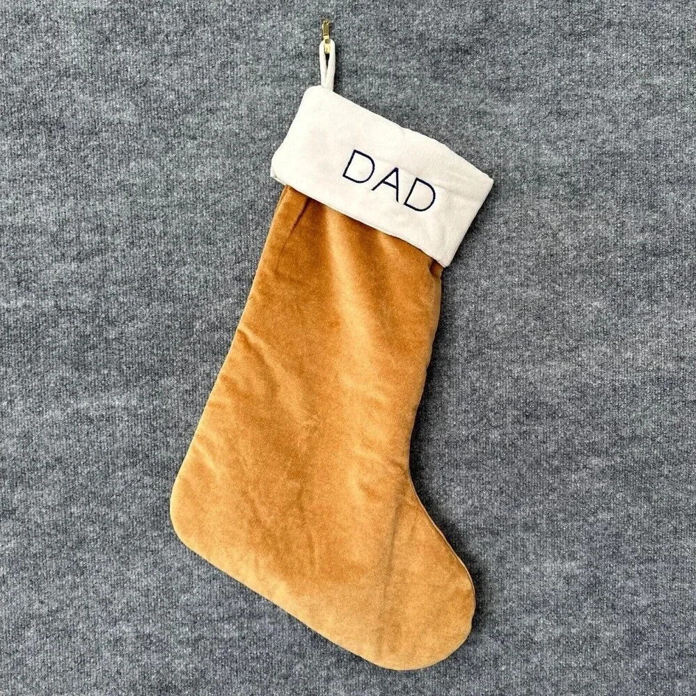 West Elm Tan Holiday Christmas Stocking